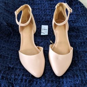 NWT Pink / Blush colored ankle strap shoes